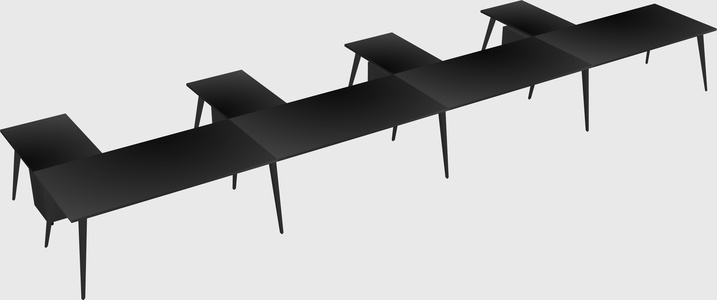 Modern l-shaped office desk