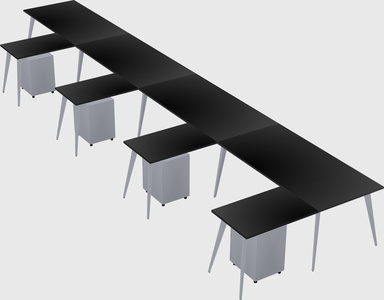 Modern l-shaped office desk