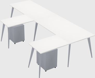Modern l-shaped office desk