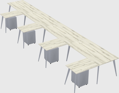 Modern l-shaped office desk