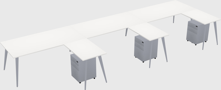 Modern l-shaped office desk