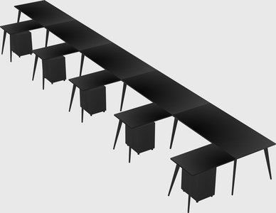 Modern l-shaped office desk