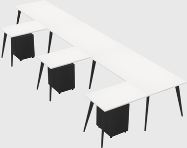 Modern l-shaped office desk