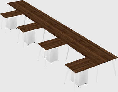 Modern l-shaped office desk