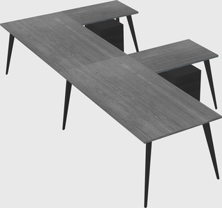Modern l-shaped office desk