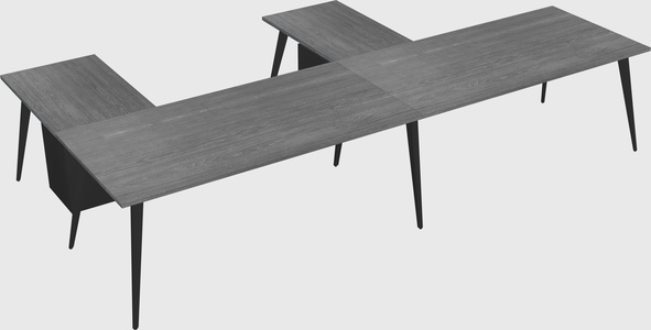 Modern l-shaped office desk