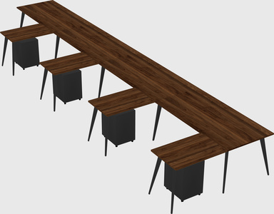 Modern l-shaped office desk