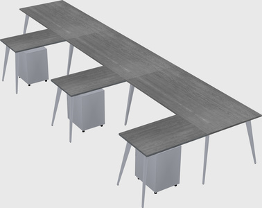 Modern l-shaped office desk