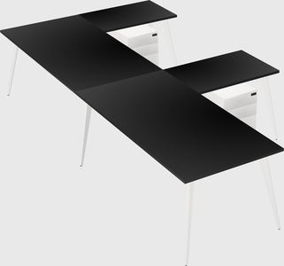 Modern l-shaped office desk