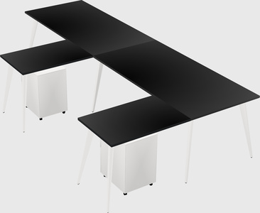 Modern l-shaped office desk