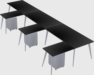 Modern l-shaped office desk