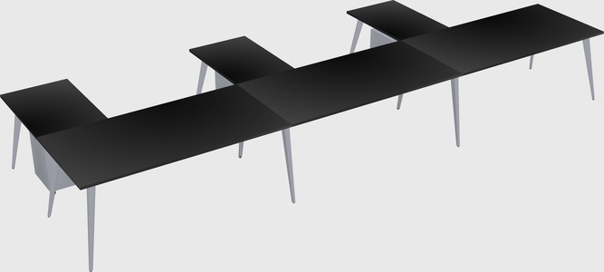 Modern l-shaped office desk