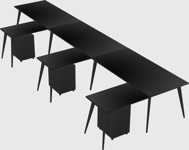 Modern l-shaped office desk