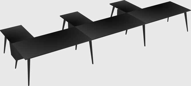 Modern l-shaped office desk