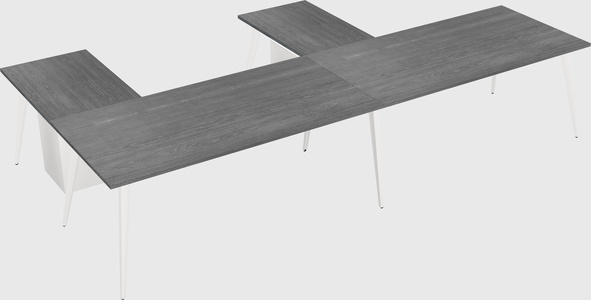 Modern l-shaped office desk