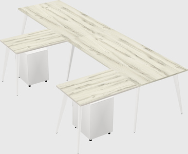 Modern l-shaped office desk