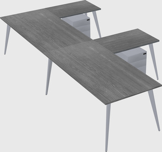Modern l-shaped office desk