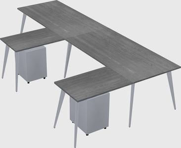 Modern l-shaped office desk