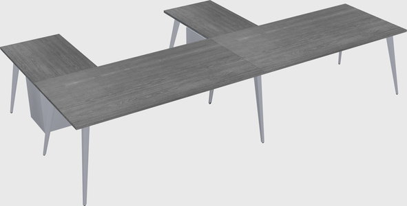 Modern l-shaped office desk