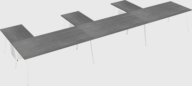 Modern l-shaped office desk
