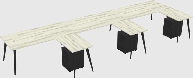 Modern l-shaped office desk