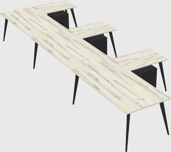 Modern l-shaped office desk