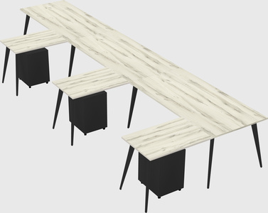 Modern l-shaped office desk