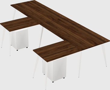Modern l-shaped office desk