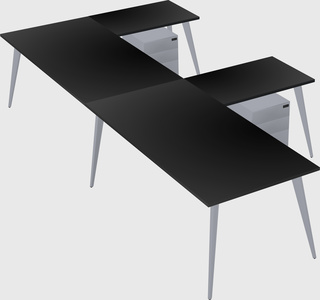 Modern l-shaped office desk