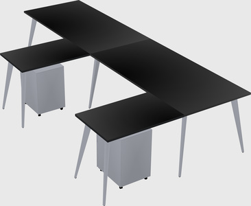 Modern l-shaped office desk
