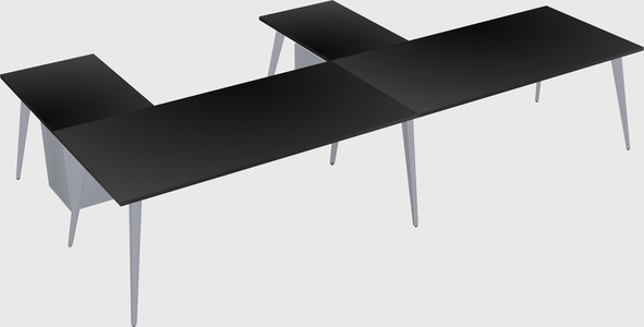 Modern l-shaped office desk