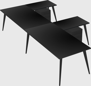 Modern l-shaped office desk