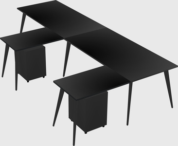 Modern l-shaped office desk