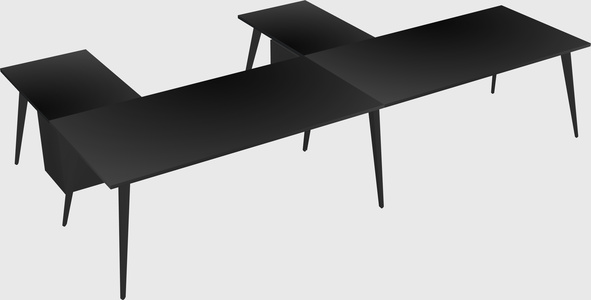 Modern l-shaped office desk