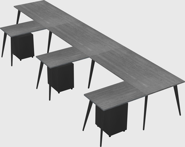 Modern l-shaped office desk