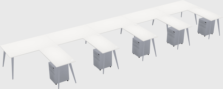 Modern L-shaped Office Desk