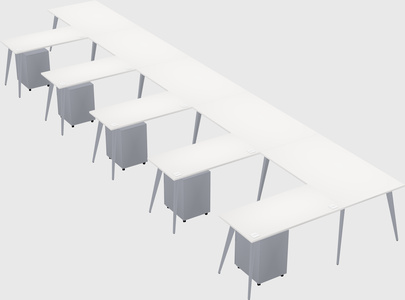 Modern l-shaped office desk