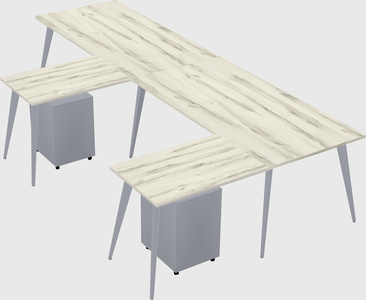 Modern l-shaped office desk