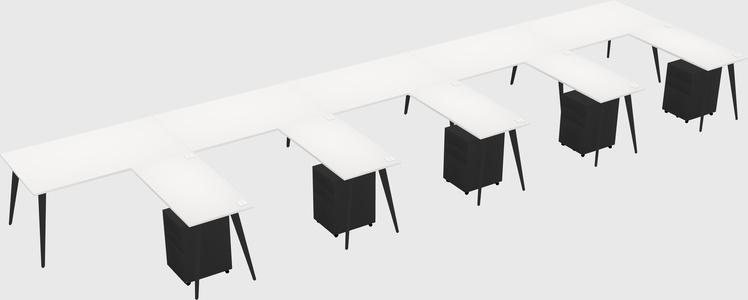 Modern L-shaped Office Desk