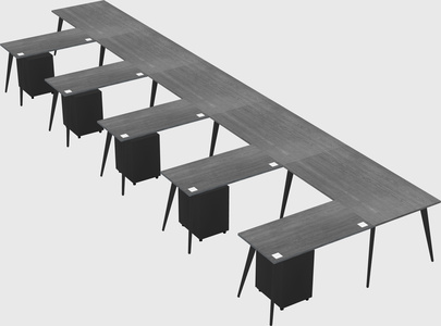Modern l-shaped office desk