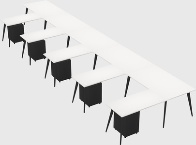 Modern l-shaped office desk