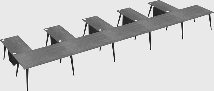 Modern l-shaped office desk