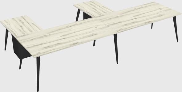 Modern l-shaped office desk