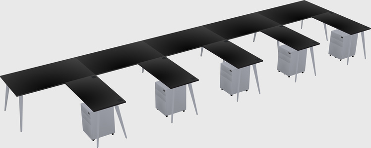 Modern L-shaped Office Desk