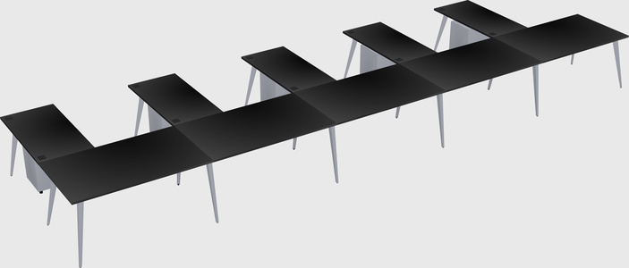 Modern l-shaped office desk
