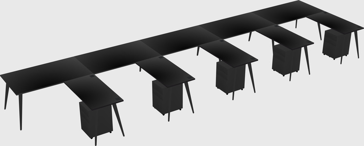 Modern L-shaped Office Desk