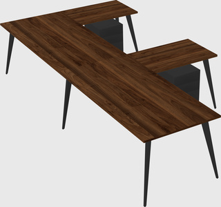 Modern l-shaped office desk