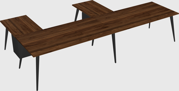 Modern l-shaped office desk