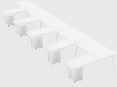 Modern l-shaped office desk