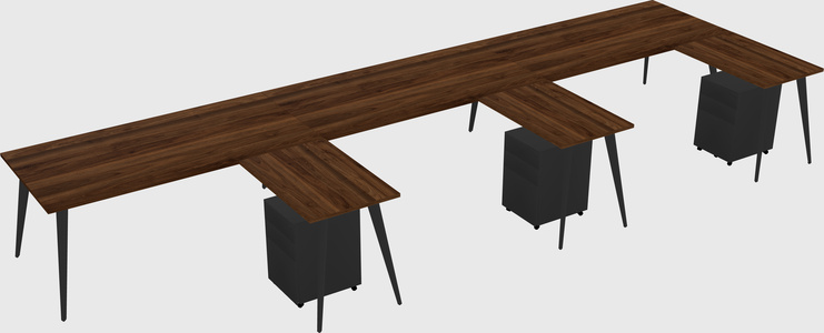Modern l-shaped office desk